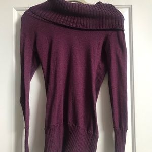Fuchsia cowl neck sweater